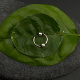 Silver Beads Nose Ring (small)