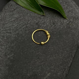 Spiral & Bead Nose Ring (gold plated)