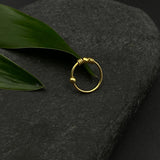 Spiral & Bead Nose Ring (gold plated)