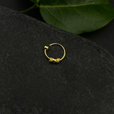 Spiral & Bead Gold Plated Nose Ring(small)