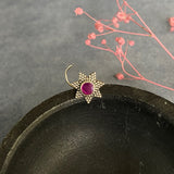 Ruby Star Nose Pin