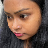 Small Ruby & Zircon Flower Nose Pin