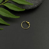Bead String Nose Ring (gold plated)