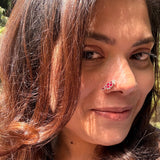 Ruby Parrot Nose Pin