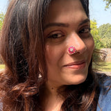 Ruby Marigold Nose Pin