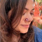 Ruby Marigold Nose Pin