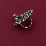 Intricate Flower With Ghungroo Ring