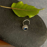 Blue Sapphire Nose Pin