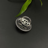 Black Floral Finger Ring