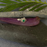 Emerald Flower Nose Clip-On