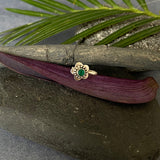 Emerald Flower Nose Clip-On