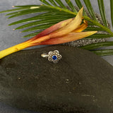 Blue Flower Nose Clip-On