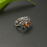 Floral Finger Ring (red)