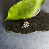 Bloomed Green Flower Clip-On