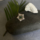 Emerald Flower Nose Clip-On