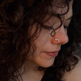 Zircon Petals Nose Pin (gold plated)