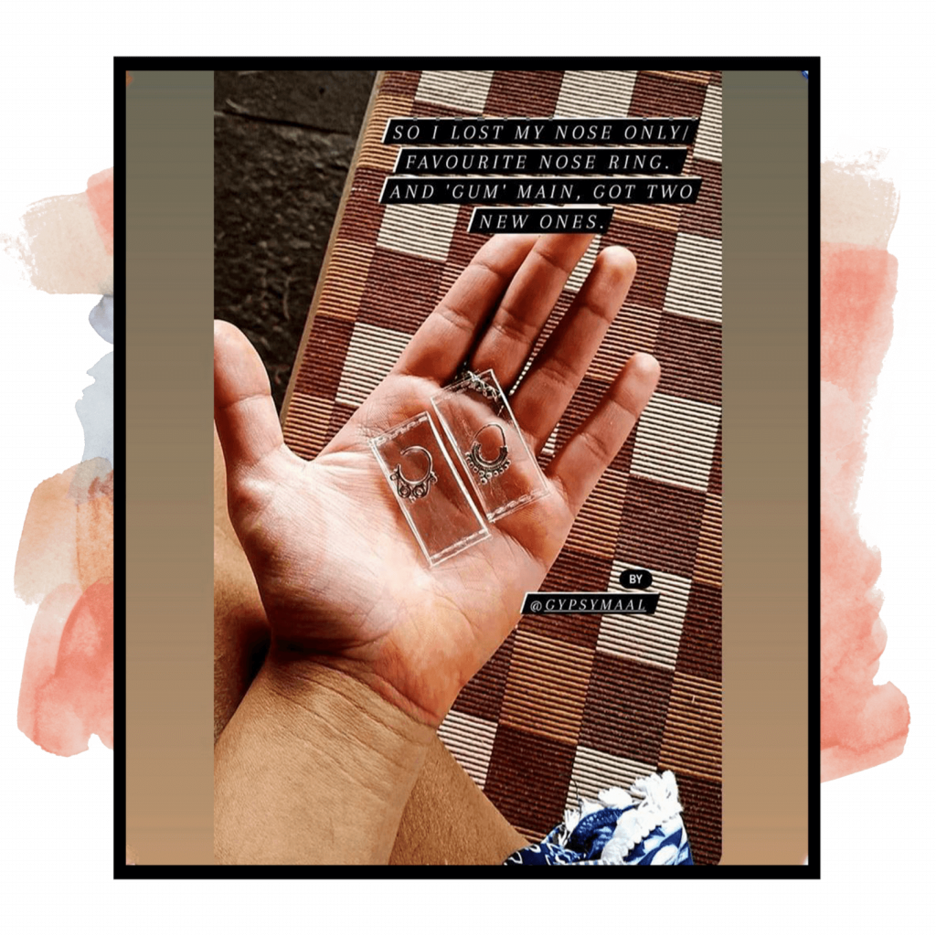 I lost my nose ring online