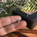 3 Emerald Stone Tail Nose Pin