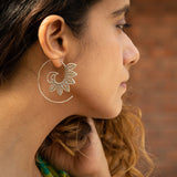Leaf Spiral Earrings