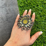 Gold Mirror Afghani Ring