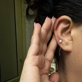 Pearl Curly Chain Earrings