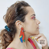 Trippy Parrot Earrings