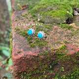 Floral Turquoise Ear Studs