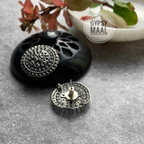Abstract Floral Ear Studs