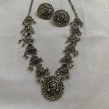 Maa Durga Long Necklace and Ear Studs