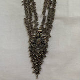 Ganesha Ethnic Long Necklace Silver Tone