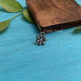 Silver Flower Power Nose Pin