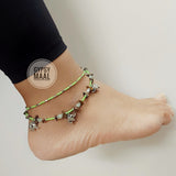 Green Ele Double Layered Anklet