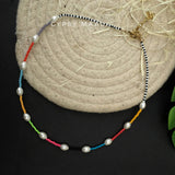 Trippy Beads Neck String With Pearls