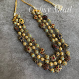 Royal Beads Long Necklace & Earrings