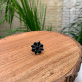 Abstract Black Flower Ring