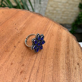 Blue Flower Finger Ring