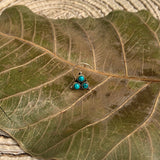 Trippy Triangle Turquoise Nose Pin