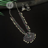 Peacock Ruby & Emerald Necklace Set
