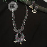 Ruby & Emerald Floral Necklace Set