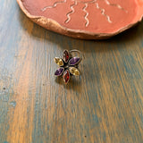 Multi Coloured Wildflower Nose Pin
