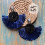 Persian Blue Tassel Earrings