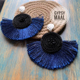 Persian Blue Tassel Earrings