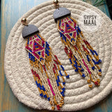 Trippy Aztec Bead Earrings