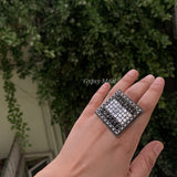 Royal Chess Board Finger Ring