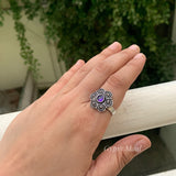 Floral Finger Ring (amethyst)