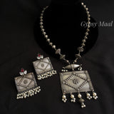 Ethnic Silver look a like Necklace set