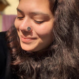 Black Marigold Nose Pin (big)