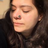 Blue & Green Marigold Nose Pin