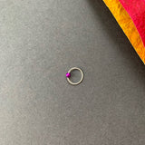 Purple Bead Nose Ring