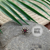 Pretty Flower Nose Pin (ruby)